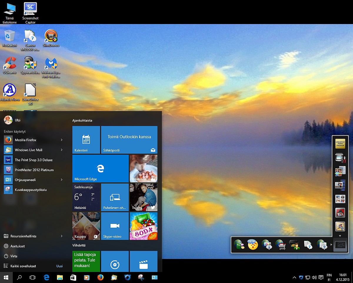 Windows 10 Työpöytä Kadonnut