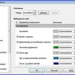 LibreOffice asetukset säätöjä