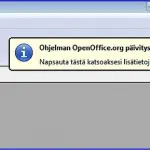 OpenOffice päivitysmuistutus